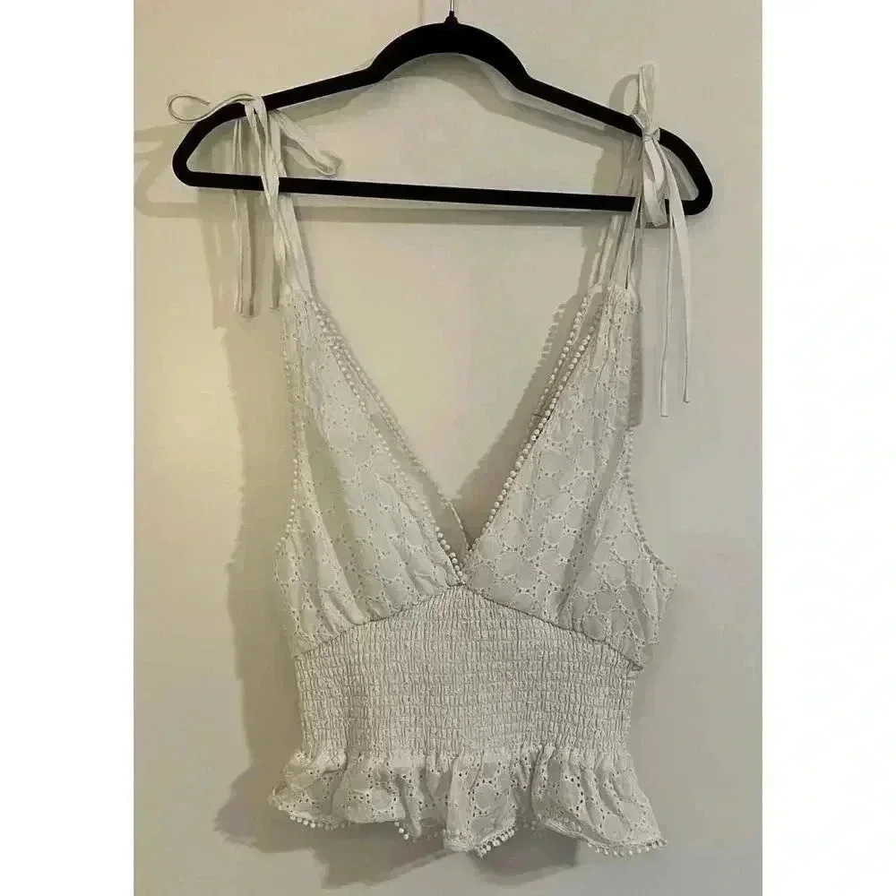 DO + BE white tie shirt, medium